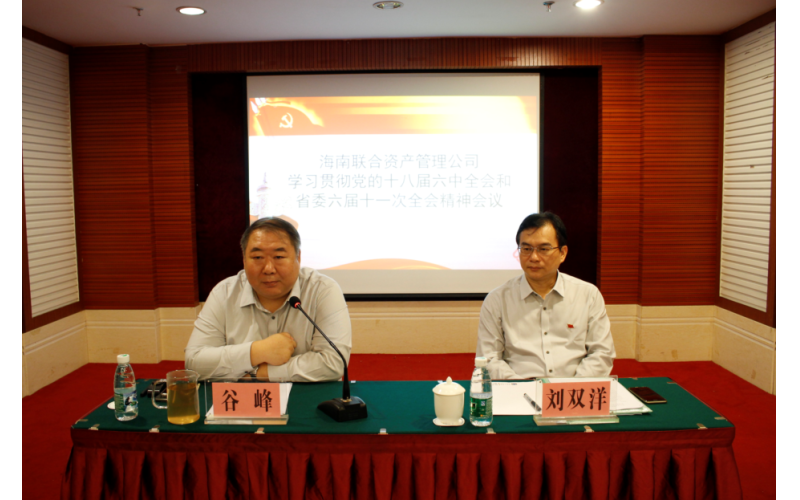公司召开会议学习贯彻党的十八届六中全会和省委六届十一次全会精神